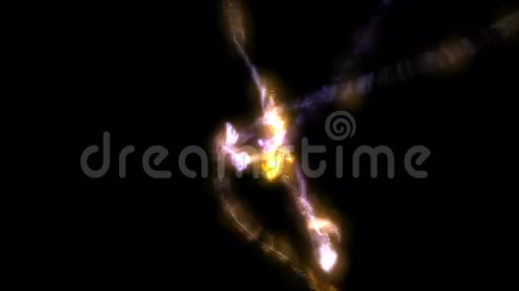 4k喷火射线激光烟花空间动力科技电子能量粒子电流艺术动力魔术婚礼背景视频的预览图