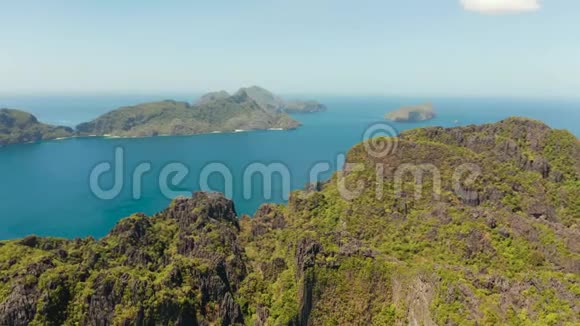 菲律宾巴拉望ElNido热带岛屿海景视频的预览图