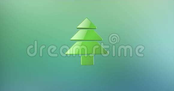 松树颜色三维图标视频的预览图