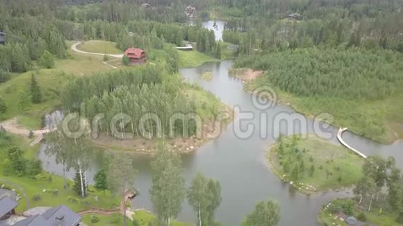 空中无人机顶景4K超高清视频拉脱维亚视频的预览图