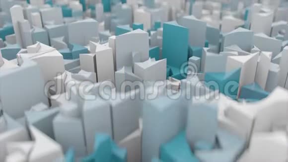 4K颜色变化立方体表面视频的预览图