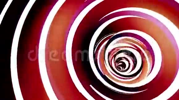 旋转扭曲的红色隧道视频的预览图