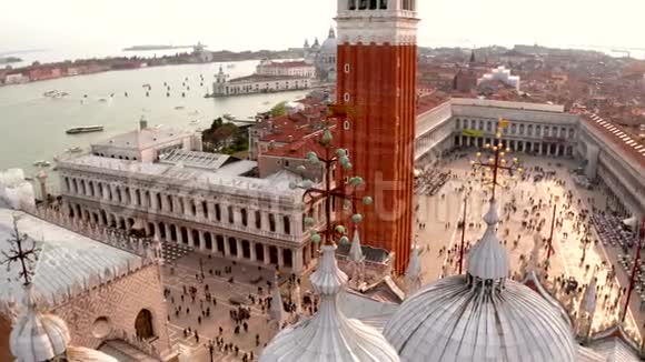 威尼斯圣马可广场的鸟瞰图视频的预览图