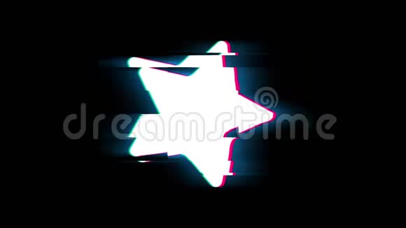 闪烁复古动画上的明星符号视频的预览图
