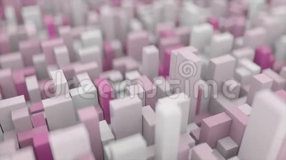 4K颜色变化立方体表面视频的预览图