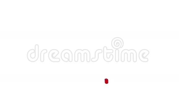 慢动作的红色飞溅的特写镜头染色油视频的预览图