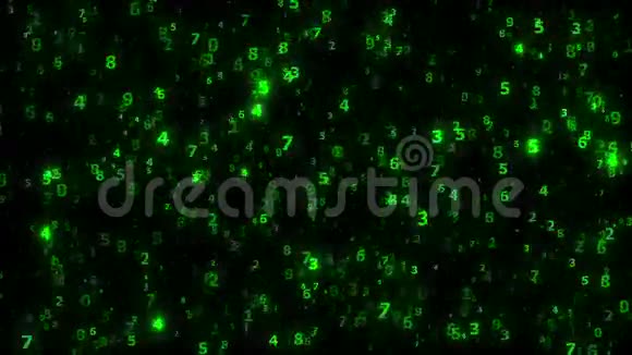 绿色深数字空间无缝环视频的预览图