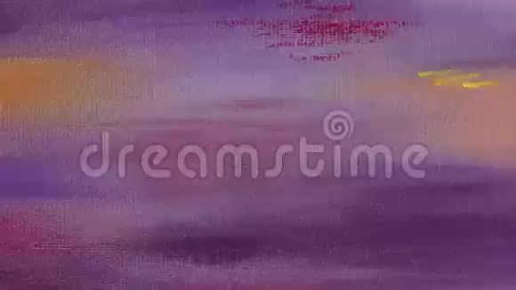 粉彩技法中紫色背景动画视频的预览图