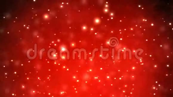 红色闪光波克粒子背景无缝视频循环3D译文视频的预览图