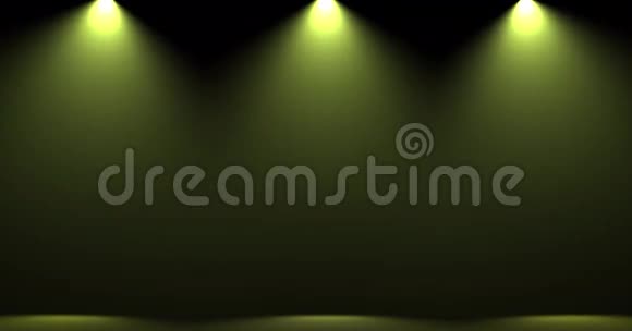 聚光灯抽象画廊剧院内部三维现实背景视频的预览图