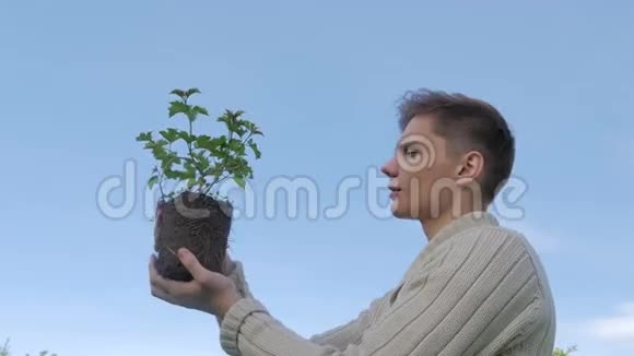 有人持有植物视频的预览图