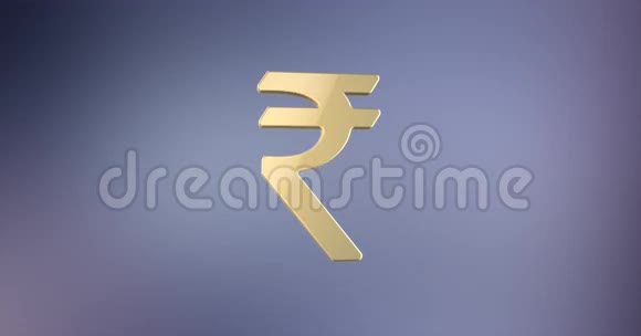 印度卢比金3D图标视频的预览图