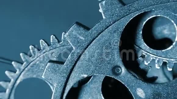 工业用生锈金属钟齿轮视频的预览图