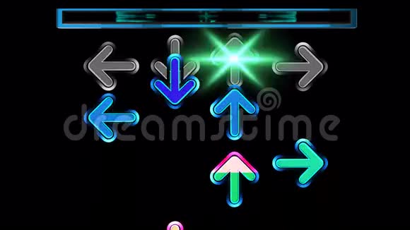 动画箭头向上移动屏幕背景舞蹈游戏视频的预览图