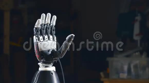 4K机器人手臂未来的机器人手在运动视频的预览图