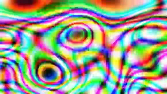 红外全息多色背景波纹波状表面抽象模糊快速电影视频的预览图