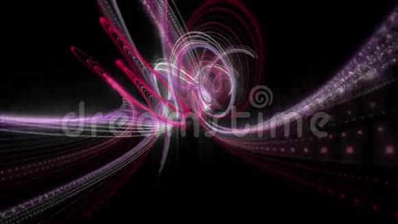 带有粒子条纹物体和光线在慢运动中闪烁的浪漫动画4096x2304环4K视频的预览图