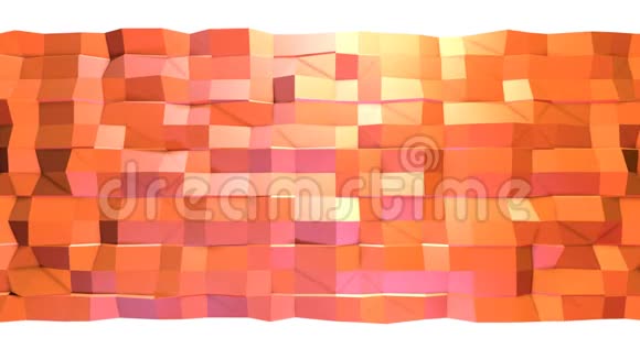 简单的低聚三维表面作为优雅的背景软几何低聚运动背景移动纯粉色橙色视频的预览图