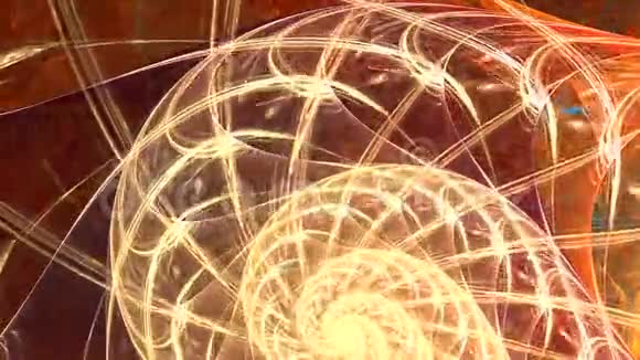 分形背景与抽象的黄金螺旋高详细回路视频的预览图