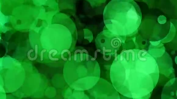 在绿色和黑色中抽象气泡视频的预览图