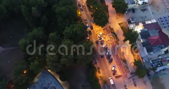 日落无人机城市景观视频的预览图