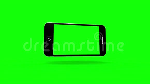 智能手机在绿色屏幕上移动视频的预览图
