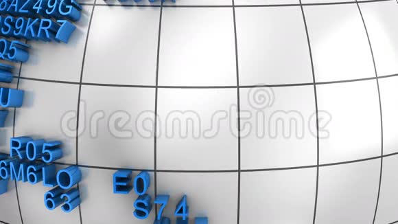 计算机代码形成一个地球仪视频的预览图