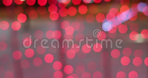 喜庆明亮模糊的布克模糊的圣诞灯抽象的背景视频的预览图