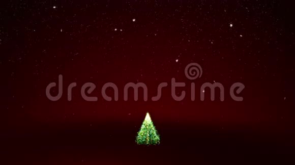 带有彩灯和圣诞文字的圣诞树视频的预览图