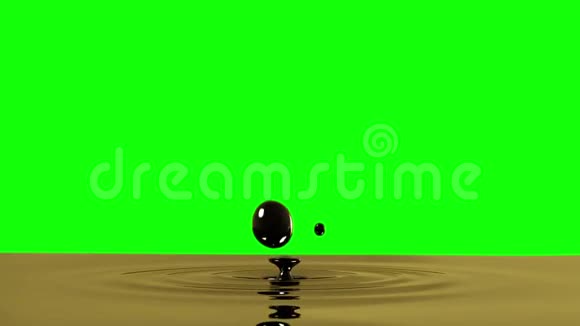在绿色屏幕上具有聚焦效应的原油滴滴2视频的预览图