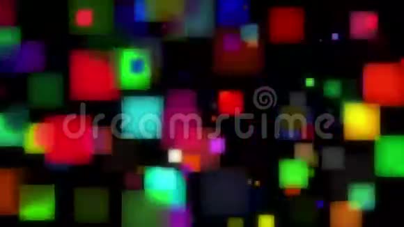 大型彩色瓷砖马赛克闪光环与阿尔法通道视频的预览图