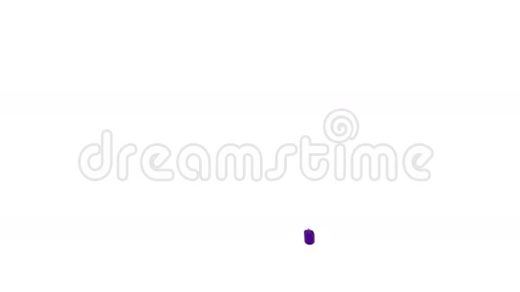 在慢动作中紫色溅出的特写镜头染色油视频的预览图