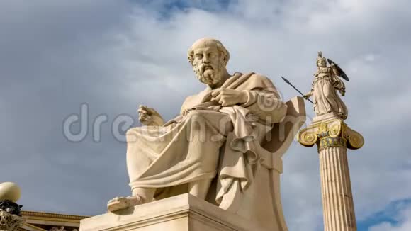 柏拉图哲学家的经典雕像视频的预览图
