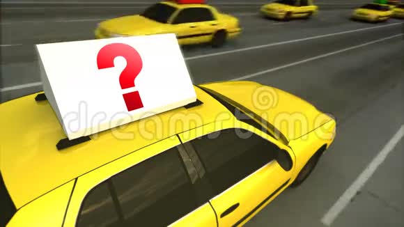 出租车广告留言板问号循环视频的预览图