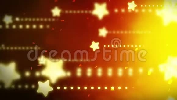 明亮而闪亮的星星CG循环动画圣诞节背景闪烁的星星图案视频的预览图