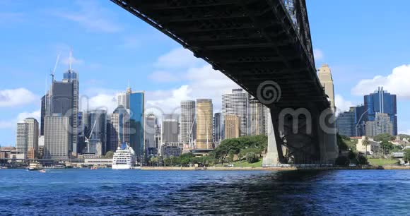 悉尼澳大利亚港口和天际线4K视频的预览图
