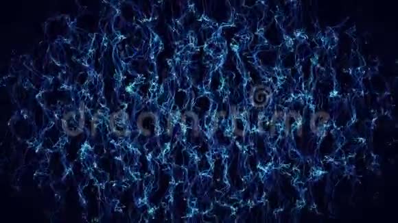 带有移动粒子和图案的计算机视频动画视频的预览图