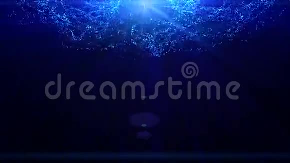 蓝色介绍粒子背景无缝环圣诞节假期概念视频的预览图
