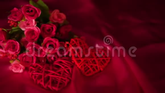 情人节花束装饰镜头视频的预览图