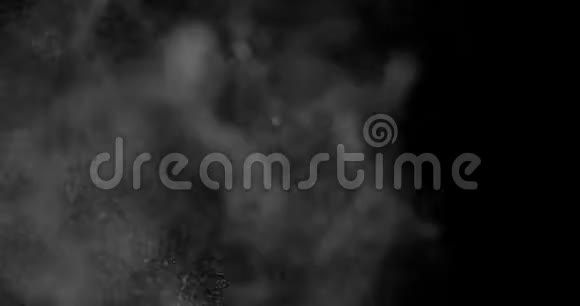 粒子尘埃云孤立的黑色背景视频的预览图