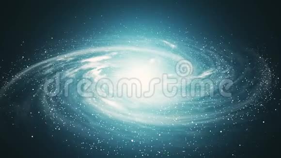 一个有旋转星系的美丽空间场景视频的预览图