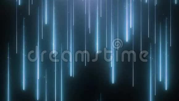 霓虹灯蓝色动画VJ背景闪亮的粒子视频的预览图