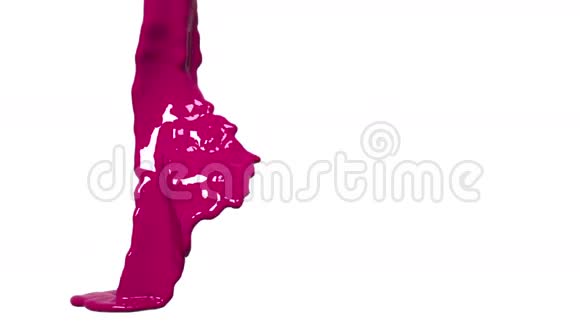 粉红色的液体装满了一个容器彩色油漆视频的预览图