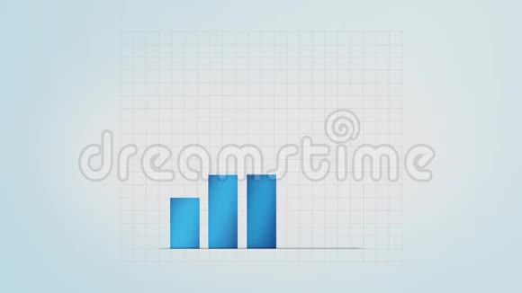 不同数值的彩色蓝色条形图循环视频的预览图