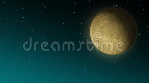 月亮和闪烁的星星高清视频的预览图