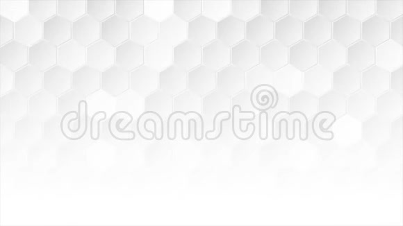 白色几何六边形抽象技术运动背景视频的预览图