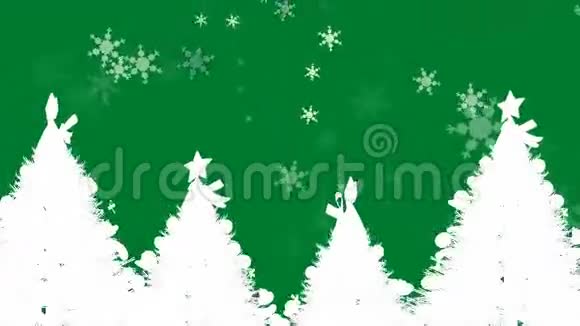 圣诞树和雪循环视频的预览图