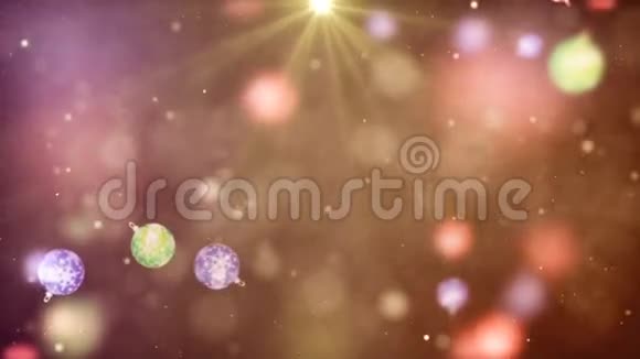 彩色圣诞大球动画视频的预览图