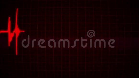 在红色监视器上与情人的心跳动循环视频的预览图