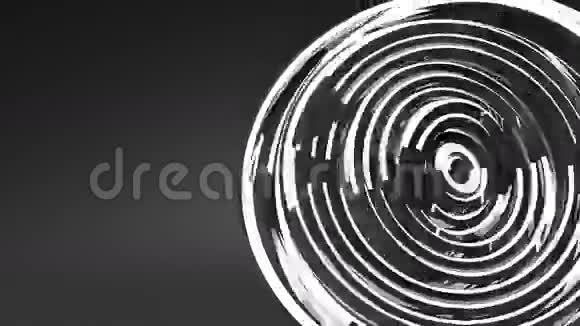 黑文本空间的循环能银圈抽象视频的预览图